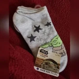 Star Wars Mandalorian Grogu No Show Socks 5 Pair Included Disney Socks Youth