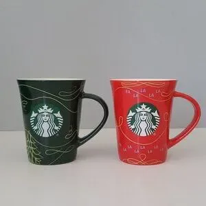 Starbucks 2020 Holiday Collection 2 Christmas Coffee Tea Cups Mugs 10 OZ NWOT