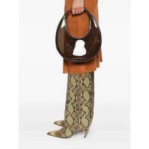 STAUD Moon Bag in Espresso PVC