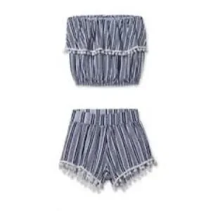 Stella Cove NWT Pin Stripe Pom Pom Short Set (10)