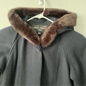 Stephanie Mathew's Kids Blue Long Wool Blend Coat Size 7
