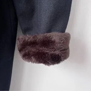 Stephanie Mathew's Kids Blue Long Wool Blend Coat Size 7