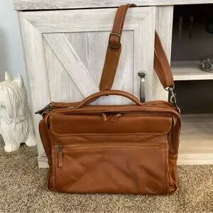 Stephen Marks Leather Briefcase Luggage Tote Unisex Bag Travel