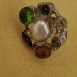 Sterling Gemstone Ring 5‎