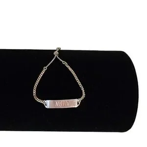 Sterling silver adjustable bolo bracelet
