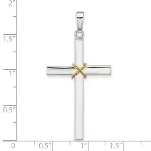 Sterling Silver Hollow Crucifix Pendant