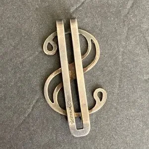 Sterling Silver Money Clip Dollar Sign Vintage B.A. Ballou