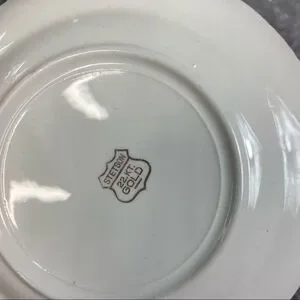 Stetson five 22k Gold Floral Saucer plates