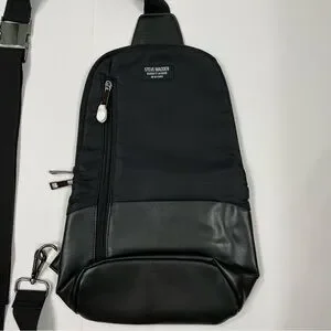 Steve Madden Barnett Avenue New York Black Sling Backpack