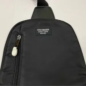 Steve Madden Barnett Avenue New York Black Sling Backpack