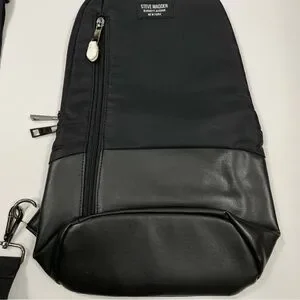 Steve Madden Barnett Avenue New York Black Sling Backpack