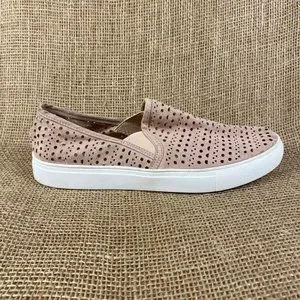 Steve Madden Slip Ons Shoes Peach Fabric Suede Summer Shoes Women Size 8.5