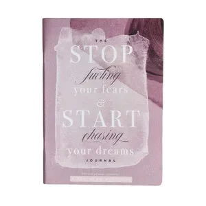 Stop Fueling Your Fears & Start Chasing Your Dreams Journal Notebook Kitty Meow