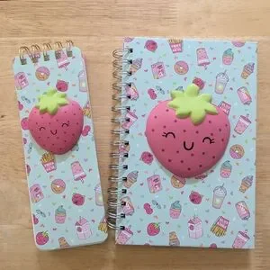 Strawberry Themed Spiral Notebooks
