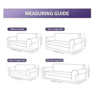 Stretch Loveseat Slipcover 1 Piece 2 Cushion Couch Water Repellent Jacquard Wash
