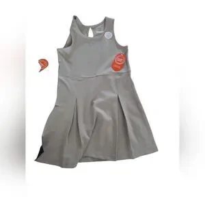 Stylish Kids Dress Set - Navy And Tan