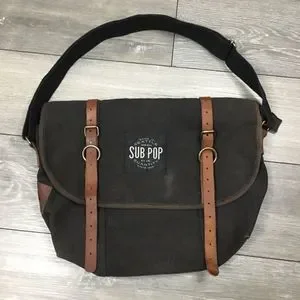 SUB POP RECORDS Vintage Messenger Bag Rothco Seattle Wash