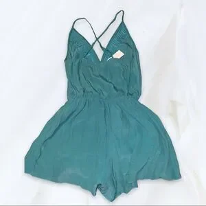 Sugar Lips (S) Teal Romper