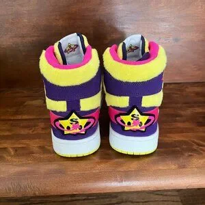 Sukamii The Star Bears Mens Yellow Purple Pink High Top Sneakers New Size 11