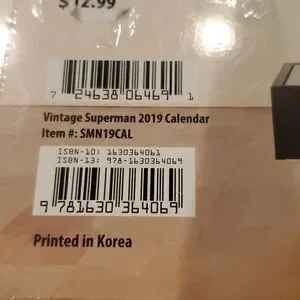 Superman 2019 Calendar