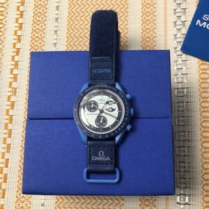 Swatch X Omega Mission To The Super Blue Moonphase Watch Velcro Band