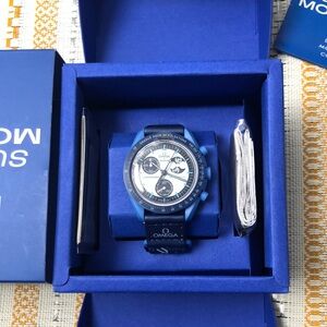 Swatch x Omega Mission To The Super Blue Moonphase Watch Velcro Band