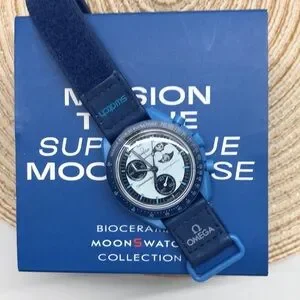 Swatch X Omega Mission To The Super Blue Moonphase Watch Velcro Band