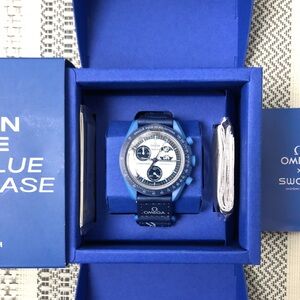 Swatch x Omega Mission To The Super Blue Moonphase Watch Velcro Band