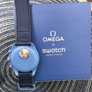 Swatch X Omega MoonSwatch Mission Moonphase (Blue New Unworn)