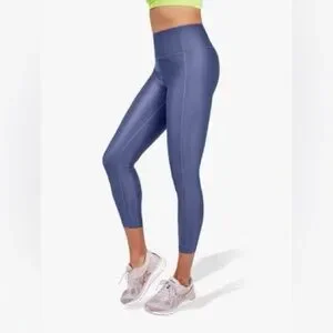 Sweaty Betty High Shine High Waist 7/8 Leggings In Crown Blue