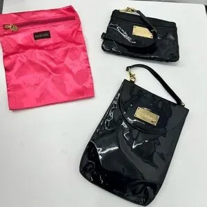 *Sweetums By Timi & Leslie Black Patent Leather Baby Diaper Bag Bin D