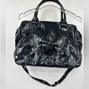 *Sweetums By Timi & Leslie Black Patent Leather Baby Diaper Bag Bin D