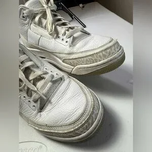 Sz 10.5 - Air Jordan 3 Retro Pure Triple White 2018 Rare