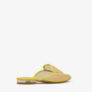 Sz 8.5 Franceen Pointed Toe Yellow Flats NIB