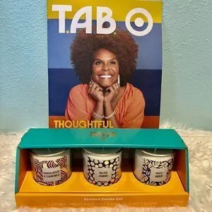 TABITHA BROWN FOR TARGET 3-PACK GLASS JAR CANDLES SET