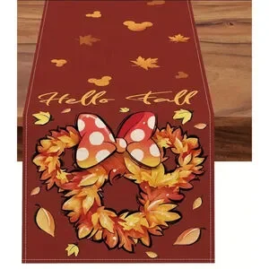 Table Runner Fall Red 13x48 Inch