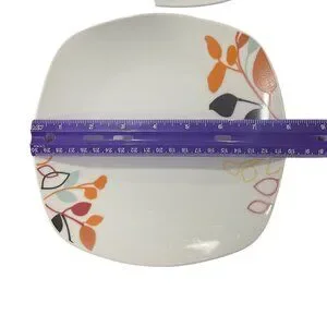 Tabletops Gallery Brooke Porcelain Plates - Set Of 4 Dishwasher & Microwave Safe