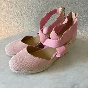 Talbots Lyndsay Espadrille Two-tone Pink Size 7.5