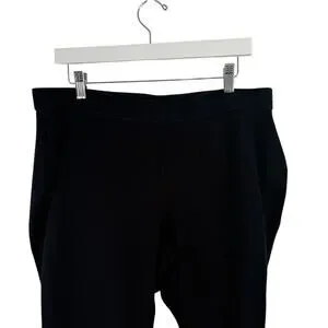 Talbots Soho Ankle Pant Black Pull On Ponte Office Career Stretch Womens 16W