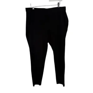 Talbots Soho Ankle Pant Black Pull On Ponte Office Career Stretch Womens 16W