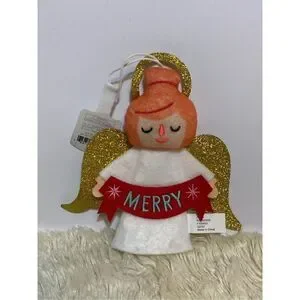 Target Felt 'Merry' Angel Christmas Tree Ornament Red Wondershop™