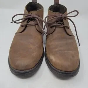 Target Mens Low Chukka Boots Size 8 Leather Brown Desert Casual Shoes
