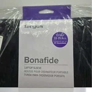 Targus Bonafide Laptop Sleeve Black Fits 13"-14" Screen Size NWT