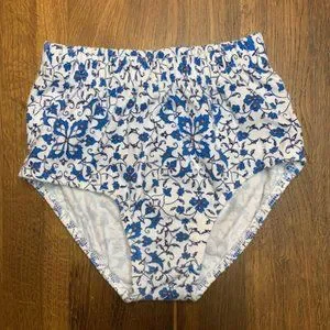TEA COLLECTION Girls Floral Dress Set 18-24 Mo L Outfit Sleeveless Bloomers Blue