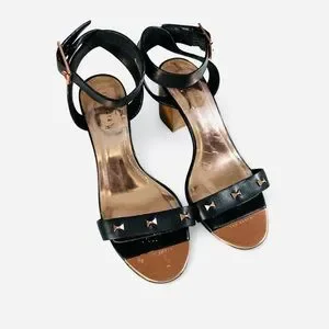 Ted Baker Biah Sandals Heels Block Heel Bows Feminine Lovecore Dainty Date Night