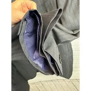 TED BAKER Endurance Gray 100% Wool Mens classic Suit Jacket Blazer 54 Long NWOT