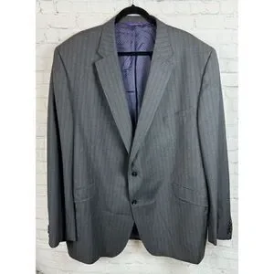 TED BAKER Endurance gray 100% wool mens classic suit jacket blazer 54 Long NWOT