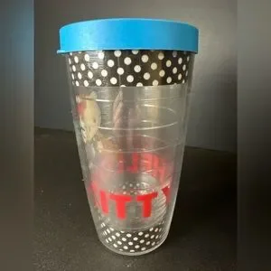 Tervis Hello Kitty 16 Oz Polka Dot Tumbler W/ Blue Lid (Sanrio 2015)