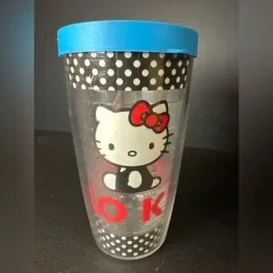 Tervis Hello Kitty 16 oz Polka Dot Tumbler w/ Blue Lid (Sanrio 2015)