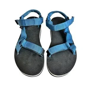 Teva Flatform Universal Sandal Blue Black Women’s 9 Quick Dry Hook Loop Strappy